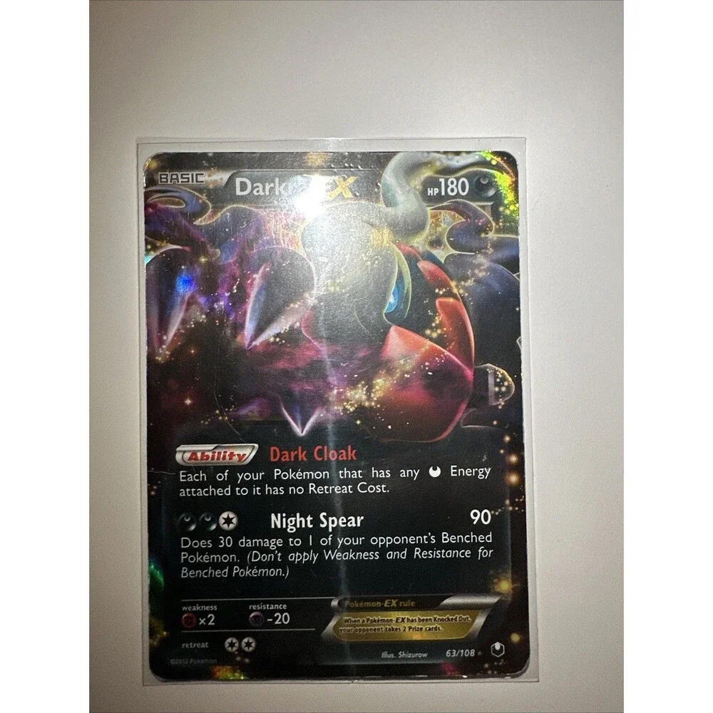 Darkrai EX 63/108 Holo EX Rare Dark Explorers Pokemon Damaged
